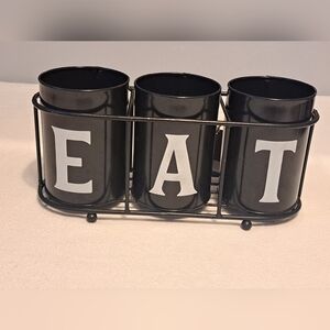 Silverware Utensil Holder Black PLEASE READ DESCRIPTION